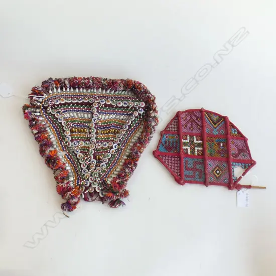 Two Indian beaded panels  AF